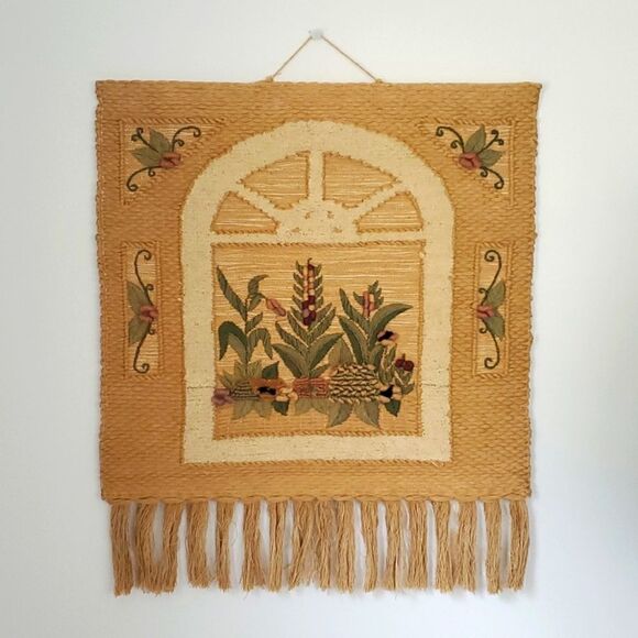ICA 1990 Hand Woven Wall Tapestry - Picture 1 of 8